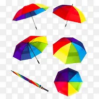 七色彩虹雨伞