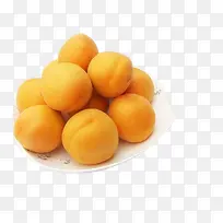 实物一盘金黄色甜杏