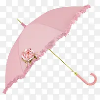 花朵装饰粉色雨伞
