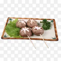 新鲜生菇烤串PNG