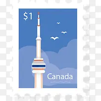 矢量图加拿大邮票