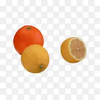 橙子 柠檬 水果黄色柠檬切片高清装饰