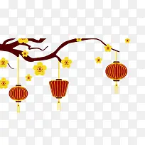 中国风元旦海报背景元素设计