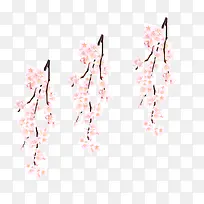 樱花树枝装饰矢量素材
