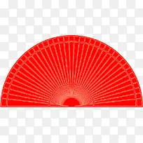 新年红色扇子