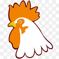 一只卡通公鸡头