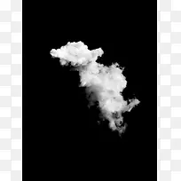 漂浮飘散的白色烟柱云朵雾气 免扣素