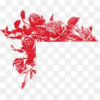 玫瑰花修饰高清png图片