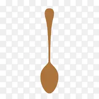 棕色勺子矢量平面