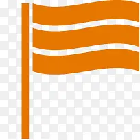 飘曳的橙色旗子图