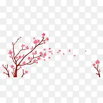 免扣手绘樱桃树枝