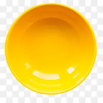 黄色餐具碗陶瓷制品俯视图