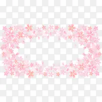 粉色美丽花朵边框