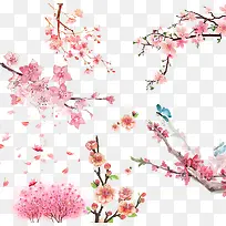 多款中国风水墨桃花