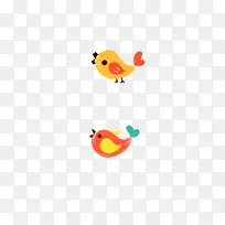 抽象春季的小鸟