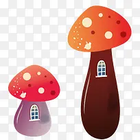 2个蘑菇小屋子