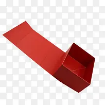 红色的可翻盖式纸盒