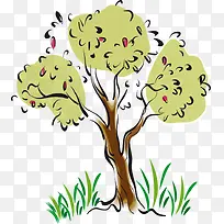 卡通树——植树节免扣素材