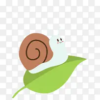 蜗牛 叶子 绿叶