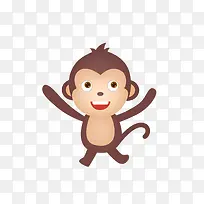 卡通可爱的猴子PNG图