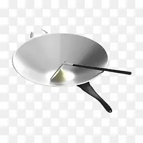 银色金属餐具锅和铲子食物