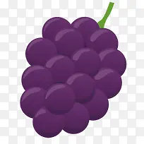 手绘卡通紫色葡萄