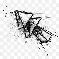 卡通时尚银色弯曲箭头装饰PPT