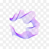 紫色科技线条流线体