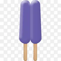 夏日 冰棒 双人 紫色 冰棒