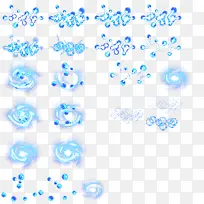 蓝色漂浮特效