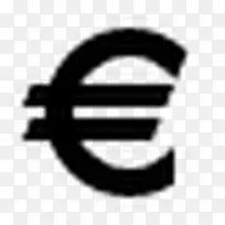 货币标志欧元简单的黑色ipho