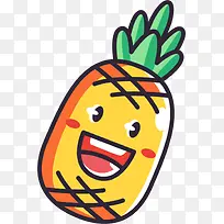 夏季水果卡通菠萝