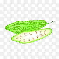 手绘苦瓜