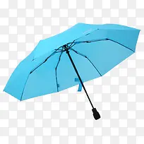 蓝色自动折叠晴雨伞