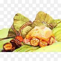 手绘端午节插图粽子插画