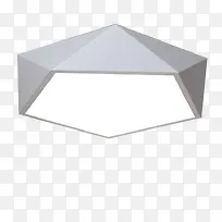 白色几何六边形顶灯PNG
