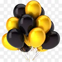 黑色与金色的气球