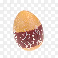橙色禽蛋白色斑点条纹食用彩蛋实