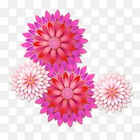 粉红色花朵立体雕花春季新品图案