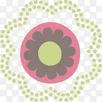 数码印花灰红花四方连续可拼接