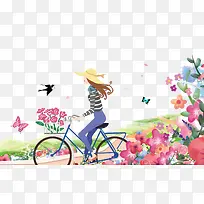 春季上新粉色清新banner