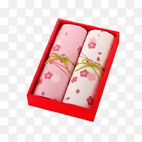 樱花图案毛巾礼盒