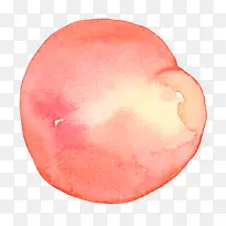 水彩桃子粉红色