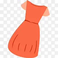裙子橙色购物