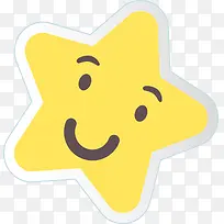 黄色微笑可爱星星