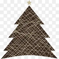 圣诞节棕色圣诞树