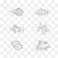 动物鱼类大海小鱼矢量图集