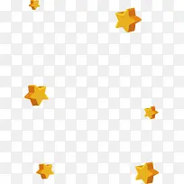 黄色立体五角星
