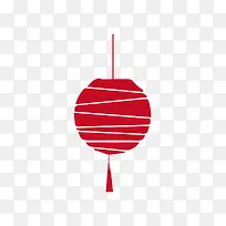 红色灯笼简约风格素材