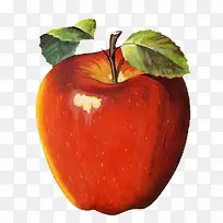 彩绘红色苹果